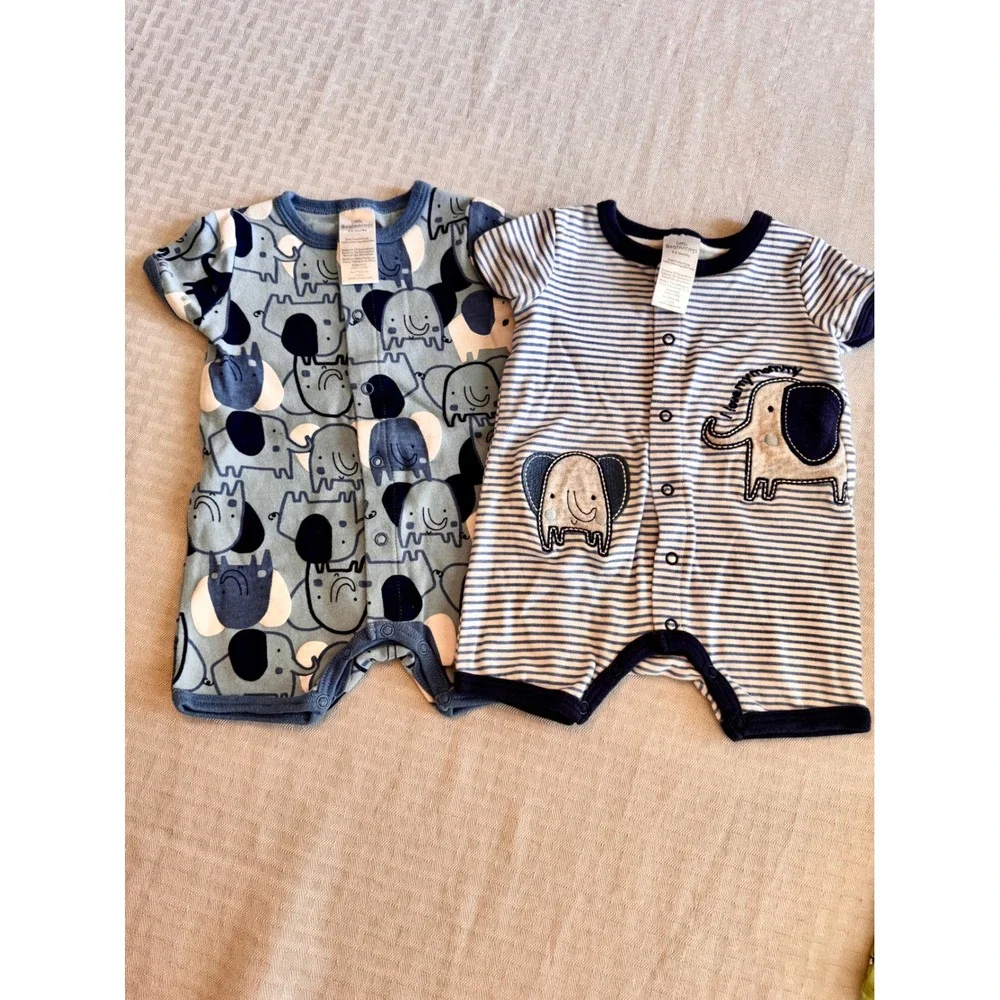Baby Boy Clothes Bundle Carter's Boden Cat & Jack 3-12M Safari Gingham Denim 7pc